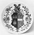 Teabowl and saucer, Hard-paste porcelain, Chinese, for British market