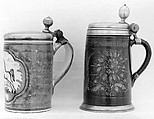 Tankard, Tin-glazed earthenware, pewter, German, Saxony (Magdeburg)