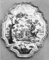 Plaque (one of a pair), Tin-glazed earthenware, possibly Dutch, Rotterdam