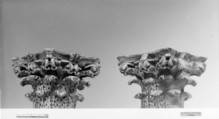 Capital (one of two), White marble, Italian