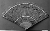 Fan, Whalebone, turquoise, French