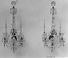 Pair of sconces, Glass; gilt bronze, British or Irish