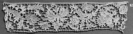 Piece, Needle lace, gros point lace, bobbin lace, Italian, Venice
