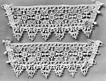 Cuff (one of a pair), Bobbin and needle lace, Italian