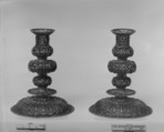 Miniature candlestick (one of a pair) (part of a set), Silver, Southern German