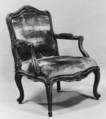 Armchair, Walnut, gilded; velvet, Italian
