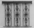 Set of three balusters, Wrought iron, lead, British