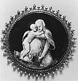 Virgin and Child, Painted enamel on copper, partly gilt, French, possibly Paris