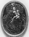 Madonna and Child, Master of the Aeneid, Painted enamel on copper, partly gilt, French, Limoges