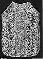 Chasuble of needle lace, Needle lace, gros point lace, silk lining, Italian, Venice