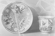 Cup and saucer, Hard-paste porcelain, Chinese with European decoration