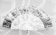 Fan, Paper, gilt, mother-of-pearl, French
