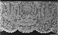 Flounce, Bobbin lace, point d'Angleterre, Flemish, Brussels