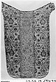 One strip of yellow and red lampas silk; originally part of a chasuble, Silk and metal thread, Italian, possibly Lucca