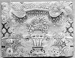 Wall hanging fragment, After a composition by Daniel Marot the Elder (French, Paris 1661–1752 The Hague), Leather, embossed, 