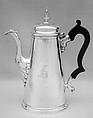 Coffeepot, Pierre Amiraux (1726–1808), Silver, British, Channel Islands (Jersey)