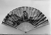 Fan, Ivory, paper, gilt, tissue paper, onion skin, mother-of-pearl, French