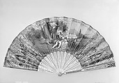 Fan, Mother-of-pearl, gilt bronze, paper, artificial pearls, glass, enameled copper, French