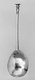 Seal-top spoon, I. F., London, Silver gilt, British, London