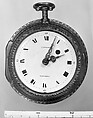 Watch case, Case maker: possibly George Harrison (British, active beginning 1760), Partly enameled gold, outer case set with diamonds, French, for Turkish market