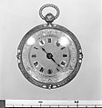 Watch, Watchmaker: Firm of Esquivillon Frères et De Choudens (active 1775–1830), Gold, pink and blue jewels, steel, Swiss, Geneva