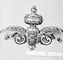 Holy-water stoup, Handle and mounts made by Alfred André (French, 1839–1919), Rock crystal, gold, enamel, French