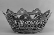 Basket, Salt-glazed stoneware, British, Staffordshire