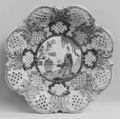 Pierced dish, Salt-glazed stoneware, British, Staffordshire