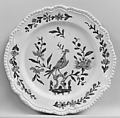 Plate, Salt-glazed stoneware, British, Staffordshire