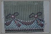 Sample, Silk and metal thread on velvet, French