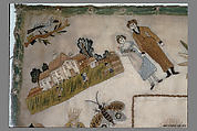 Sampler, Silk on silk, Austrian or Hungarian