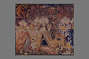 Panel with the story of King Solomon, Silk and wool on canvas, French