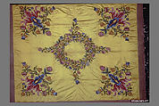 Hanging, Silk; linen edging and lining, probably Italian