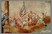 America from a set of The Four Continents, Jean Jacques François Le Barbier (French, Rouen 1738–1826 Paris), Wool, silk (19-21 warps per inch, 8 per cm.), French, Beauvais