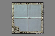 Napkin (from a set of table linens), Linen, needle lace, Belgian