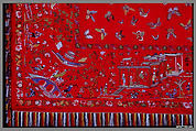 Coverlet, Silk (plied and floss), Chinese, probably Canton, for American market