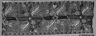 Strip, Embroidered net, buratto, Italian, Abruzzi and Calabria