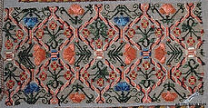 Fragment, Embroidered net, buratto, Italian, Abruzzi and Calabria