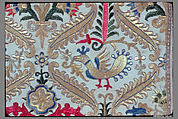 Half of a pillow cover, Linen and silk thread, Greek Islands, Crete