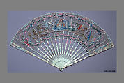 Fan, Paper, net, ivory, paint, French