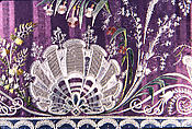 Dress border, Silk on silk, French