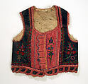 Vest, leather, wool, European, Eastern