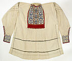 Ensemble, linen (?), wool, lace, metal, metallic thread, silk, European, Eastern