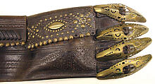 Ensemble, (a, b, e) wool
(c, d, f, g) leather
(h) wood, Polish