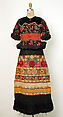 Ensemble, (a, c) silk
(b) cotton
(d) wool
(g) glass, Hungarian