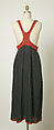 Ensemble, (a) wool
(b, c, e) linen
(d, f) leather, Finnish