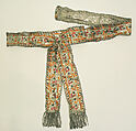 Wedding ensemble, (a, b) wool
(c, d, e, l) cotton
(f, g) silk
(o, p) leather, French (Breton)