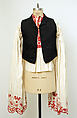 Ensemble, cotton, wool, Hungarian