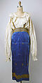 Ensemble, silk, cotton, metallic, Italian