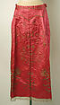 Ensemble, silk, cotton, metallic, Italian